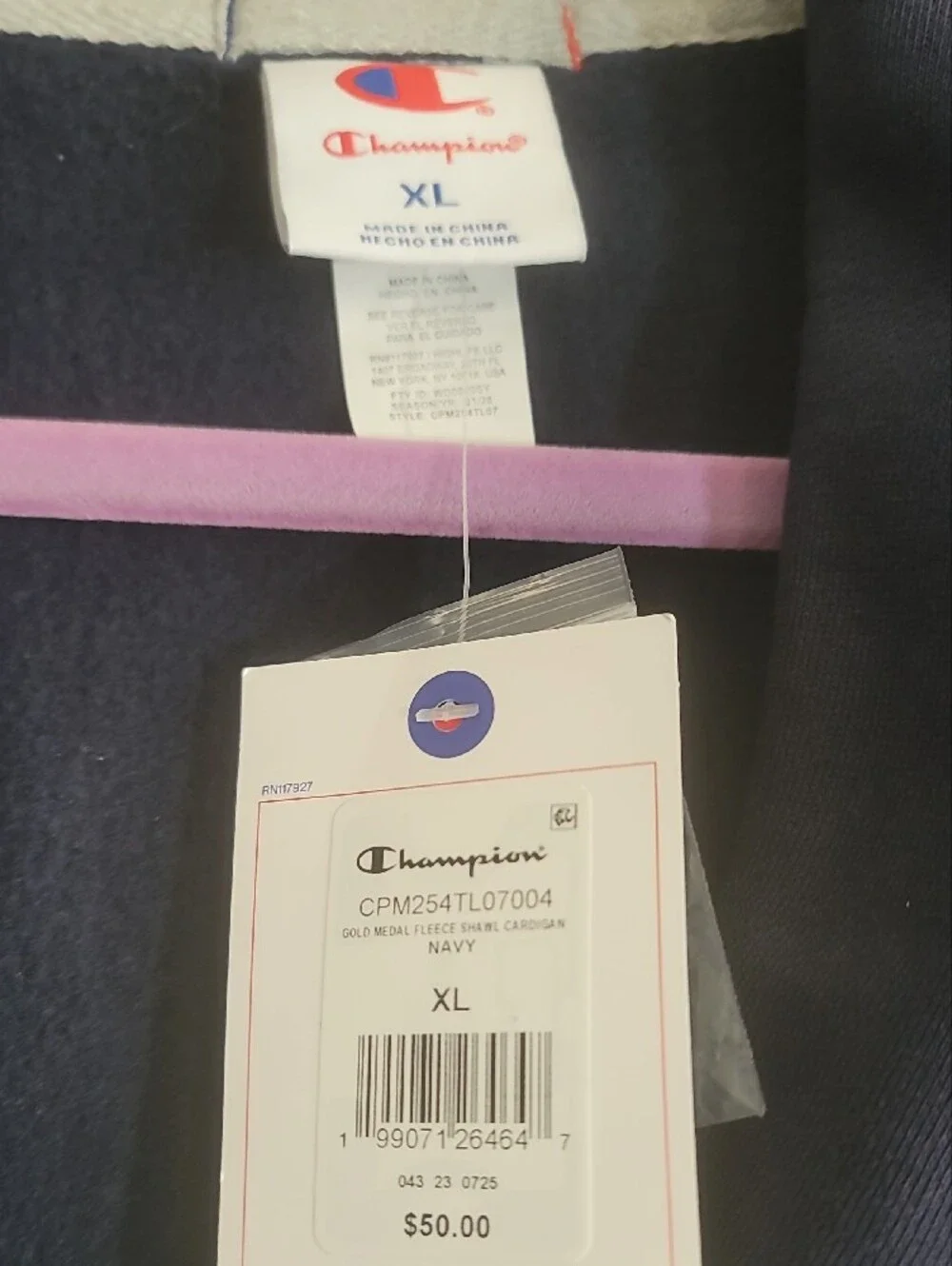 Champion Women's Dark Navy Blazer Jacket with Logo Tag